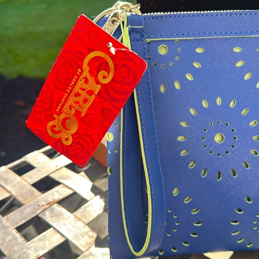 Carlos by Carlos Santana Blue Laser-Cut Women's Clutch
